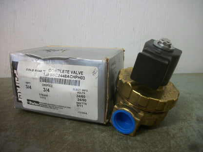PARKER 3/4" SOLENOID VALVE 12FS5C2448ACHPH03 24VCOIL 9/11WATT NIB