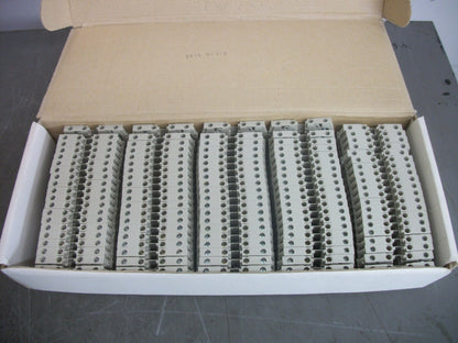 TELEMECANIQUE BOX OF 100 4mm2 2E-2S DOUBLE DECK TERMINAL BLOCKS AB1ETN435U NIB