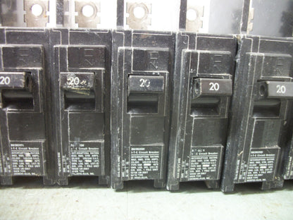 SIEMENS LOT OF 10 BQH CIRCUIT BREAKERS BQ1B020H 20AMP 240VOLT 1POLE