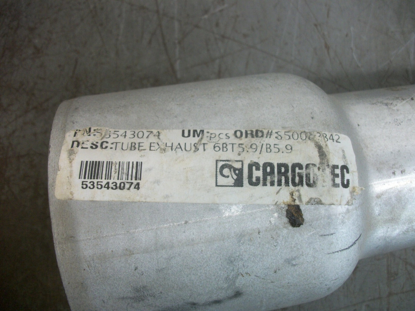 KALMAR CARGOTEC 6BT5.9/B5.9 EXHAUST TUBE 53543074 NEW