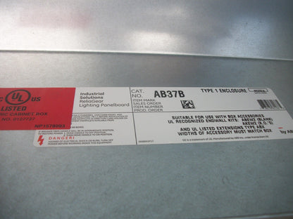GE 38 X 20 X 6 LOAD CENTER PANELBOARD ENCLOSURE ONLY AB37B NIB