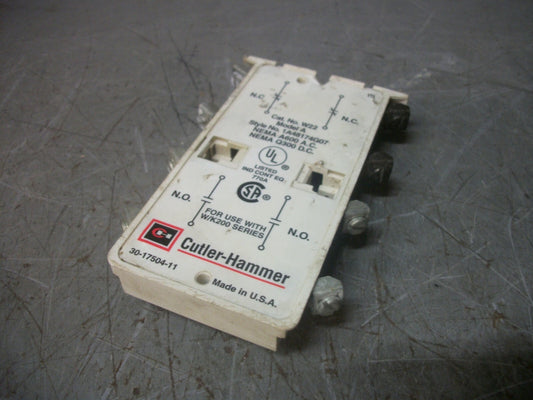 CUTLER-HAMMER 2N.O. 2N.C. AUXILIARY CONTACT BLOCK W22