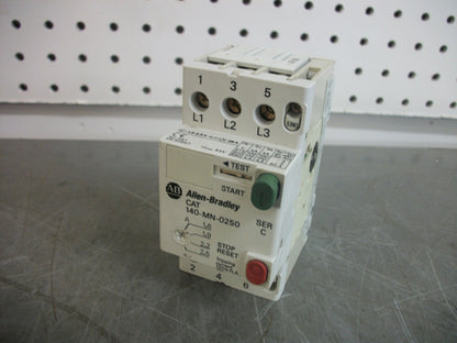 ALLEN-BRADLEY MOTOR CIRCUIT BREAKER 140-MN-0250 1.6-2.5AMP