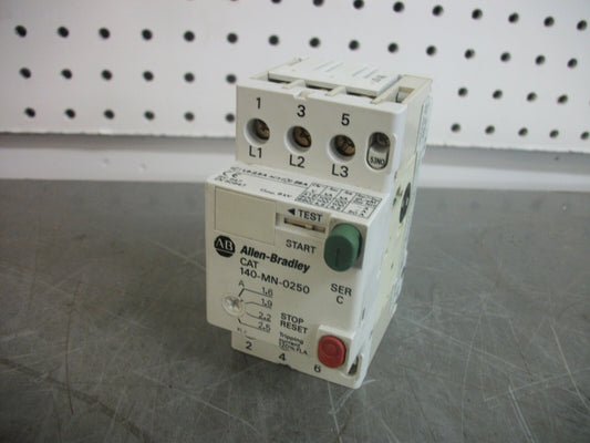 ALLEN-BRADLEY MOTOR CIRCUIT BREAKER 140-MN-0250 1.6-2.5AMP