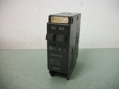 CHALLENGER TYPE A TANDEM CIRCUIT BREAKER A1515 15AMP 240VOLT 2POLE