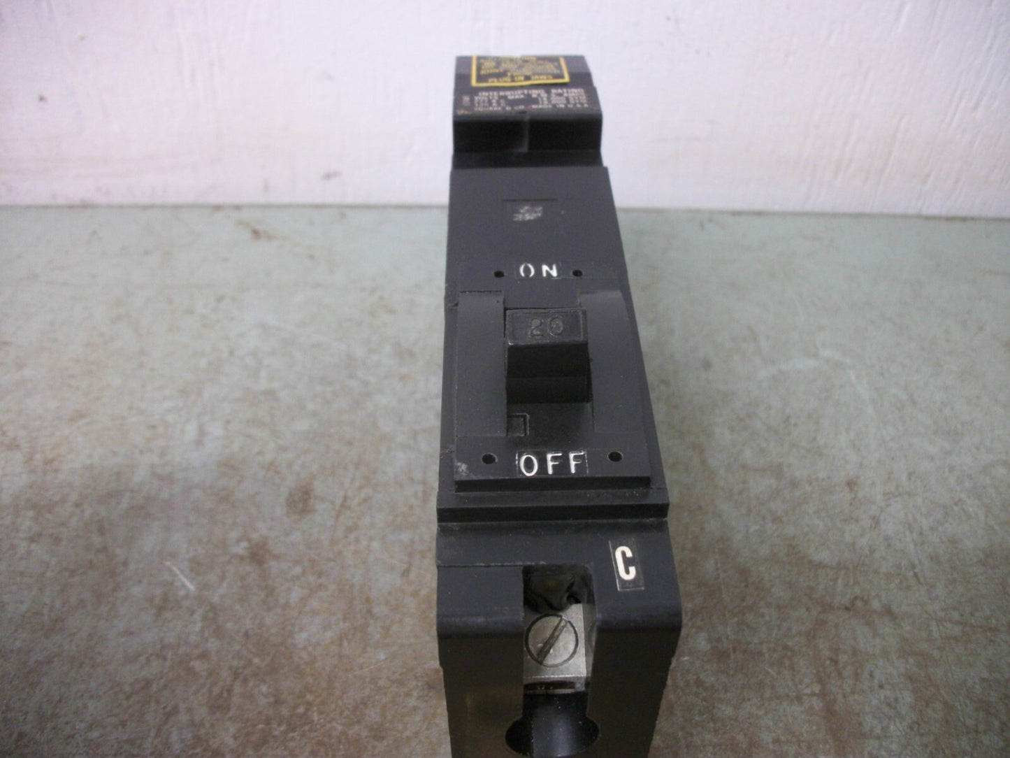 SQUARE D I-LINE FY CIRCUIT BREAKER FY14020C 20AMP 277VOLT 1POLE BLACK