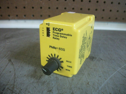 PHILIPS ECG PROGRAMMABLE TIME DELAY ON RELEASE RELAY RLY4955 .1SEC-120MIN NOB