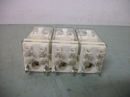 SQUARE D LOT OF 3 DPDT MINI GP RELAYS 8501RS42M1P14V20 10AMP 120VCOIL