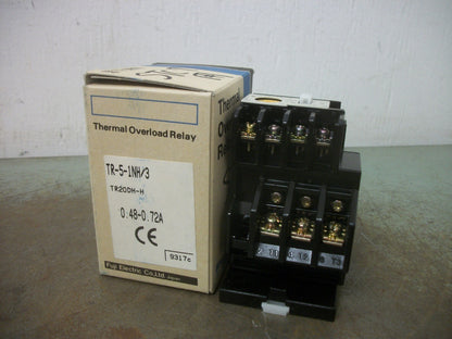 FUJI THERMAL OVERLOAD RELAY TR-5-1N/3 0.48-0.72AMP NIB