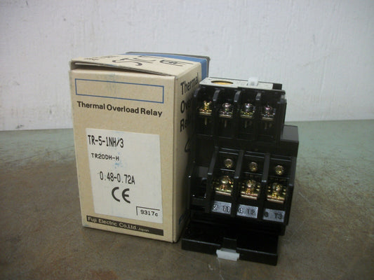 FUJI THERMAL OVERLOAD RELAY TR-5-1N/3 0.48-0.72AMP NIB