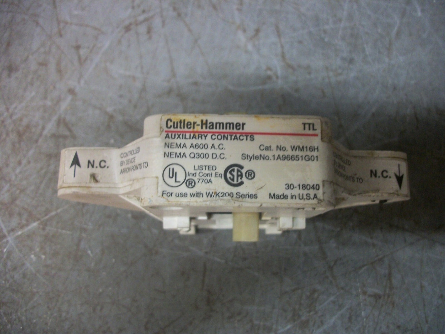 CUTLER-HAMMER HORIZONTAL MECHANICAL INTERLOCK KIT FOR SIZES 1-6 WM16H