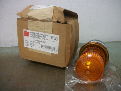 FEDERAL SIGNAL STREAMLINE AMBER STROBE LIGHT LP3E-120A 120VOLT NIB