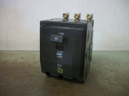 SQUARE D QOB CIRCUIT BREAKER QOB340 40AMP 240VOLT 3POLE NOB