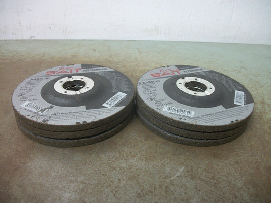 UNITED ABRASIVES LOT OF 6 SAIT 4-1/2X1/4 TYPE 27 ALUMINUM GRINDING DISCS A46N-BF