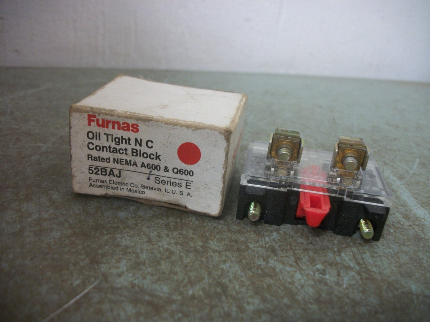 FURNAS OIL TIGHT N.C. CONTACT BLOCK 52BAJ NIB