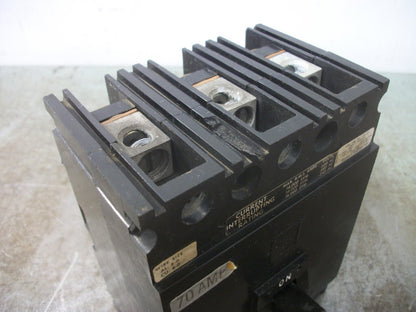 SQUARE D FAL CIRCUIT BREAKER FAL36070 70AMP 600VOLT 3POLE BLACK