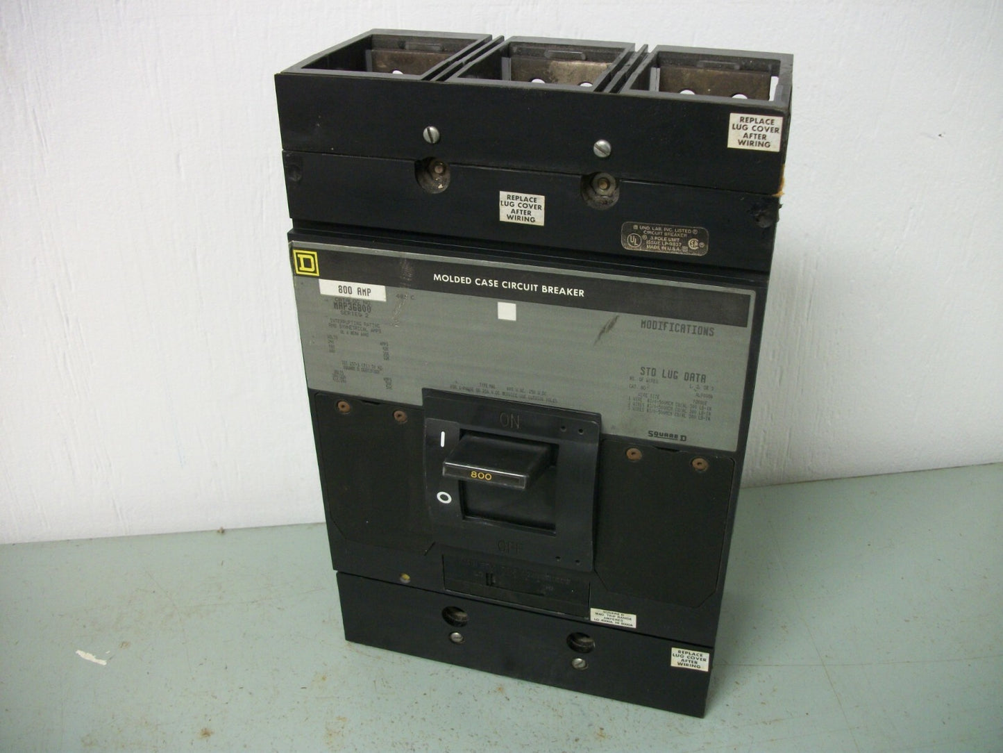 SQUARE D MAP CIRCUIT BREAKER MAP36800 800AMP 600VOLT 3POLE GRAY