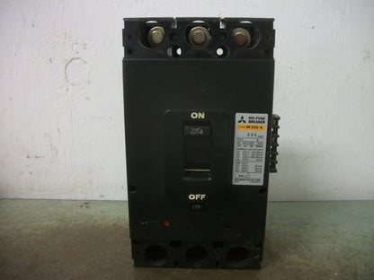 MITSUBISHI NO-FUSE CIRCUIT BREAKER NF225-S 225AMP 600VOLT 3POLE W/SHUNT