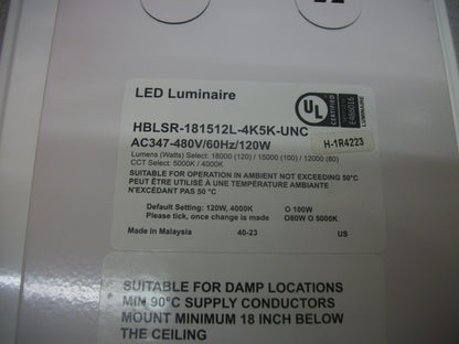 ION WHITE LINEAR HIGH BAY SENSOR READY LIGHT HBSLR-181512L-4K5K-UNC NOB
