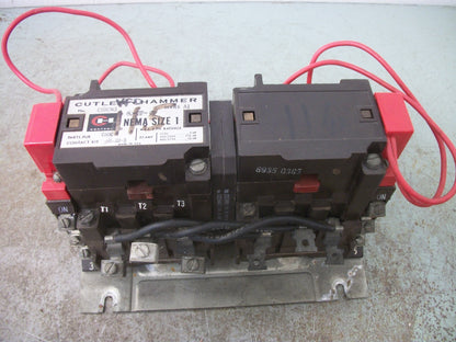 CUTLER-HAMMER REV SIZE 1 CONTACTOR C50CN3 27AMP 120VCOIL 3PH 600V 10HP