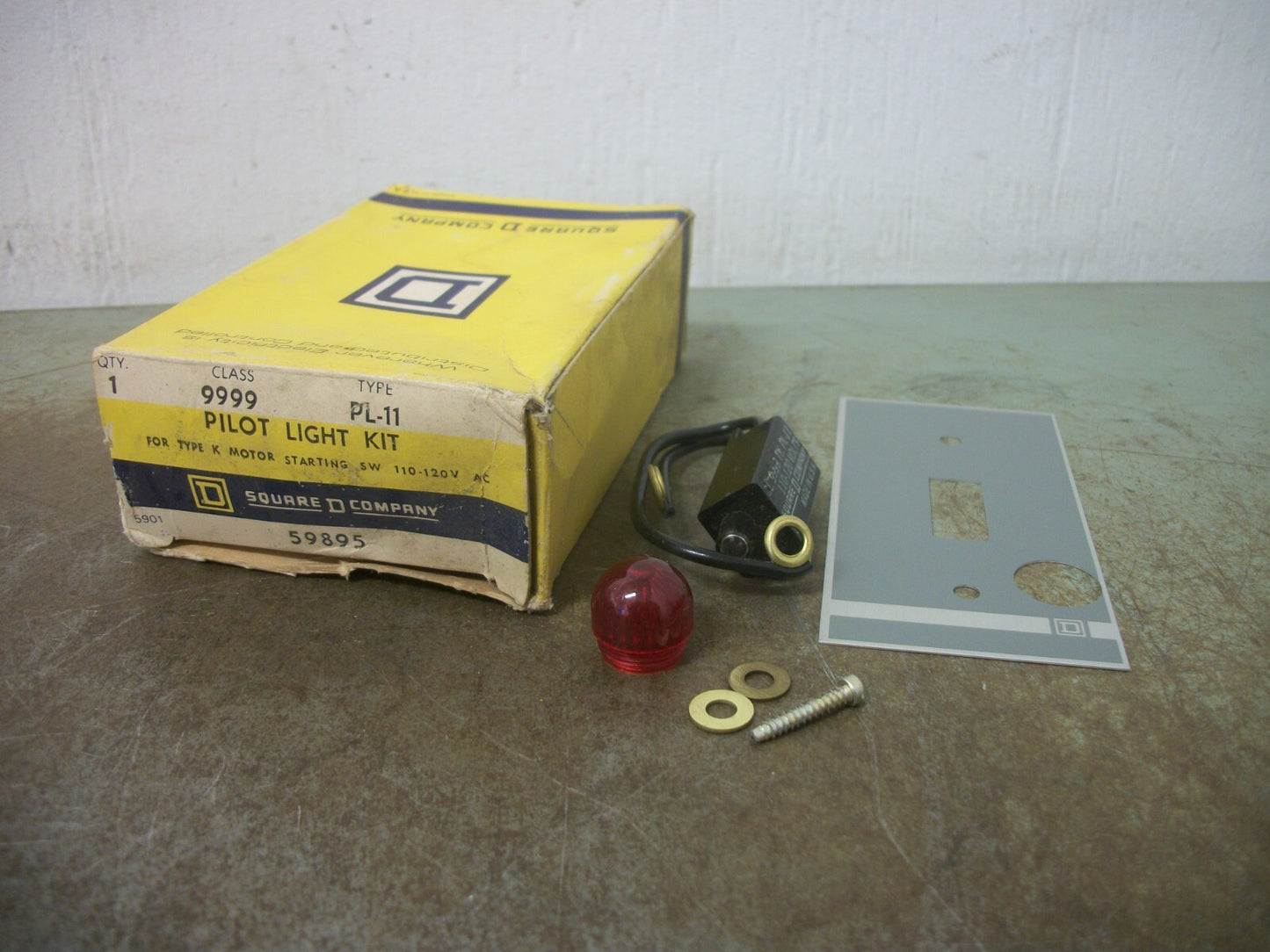SQUARE D PILOT LIGHT KIT FOR TYPE K MOTOR STARTING SWITCH 9999PL11 120VOLT NIB