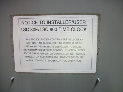 THOMSON AUTOMATIC TRANSFER SWITCH TS873A0400A1AE3AKKAA 400AMP 600VOLT 3PH