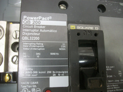 SQUARE D Q23225NS ENCL CIRCUIT BREAKER QBL32200 200AMP 240VOLT 3POLE