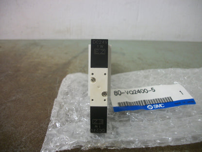 SMC PNEUMATIC SOLENOID VALVE 80-VQ2400-5 0.1-0.7MPa 24VCOIL 1W NEW