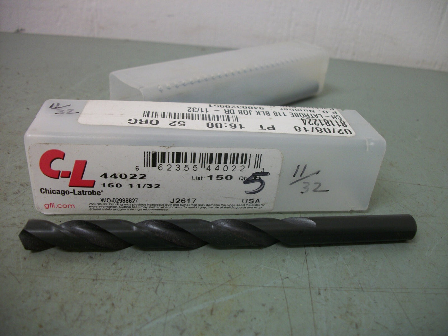 CLEVELAND LOT OF 9 11/32" 4-3/4" OAL HIGH SPEED STEEL JOBBER DRILL 81181224 NEW