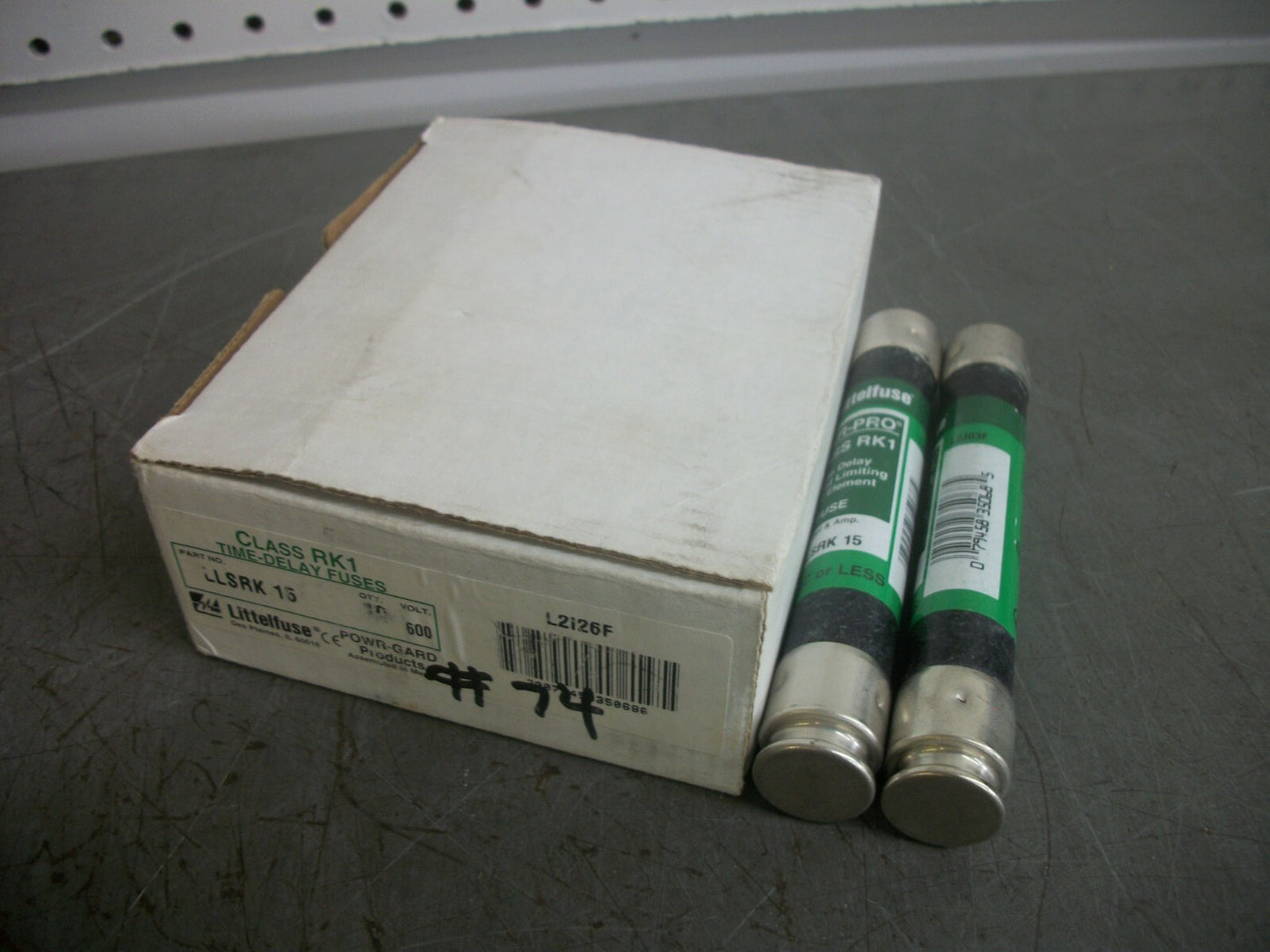 LITTELFUSE BOX OF 2 POWR-GARD FUSES LLSRK15 15AMP 600VOLT NIB
