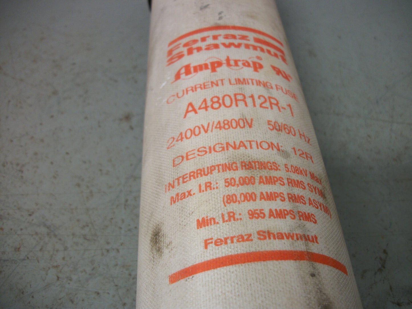 FERRAZ-SHAWMUT AMP-TRAP CURRENT LIMITING FUSE A480R12R-1 12R 2400/4800VOLT