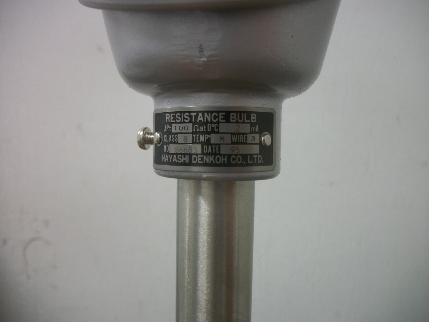 HAYASHI DENKOH THERMOCOUPLE RESISTANCE BULB JPt100 2mA 3W NOB