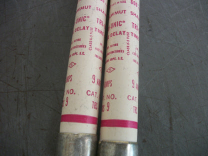 GOULD SHAWMUT LOT OF 2 TRI-ONIC FUSES TRS9 9AMP 600VOLT NOB
