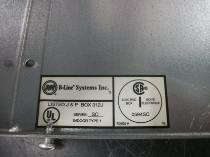 B-LINE 18 X 18 X 6 SCREW COVER ENCLOSURE 18186-SCGV-NK NEW