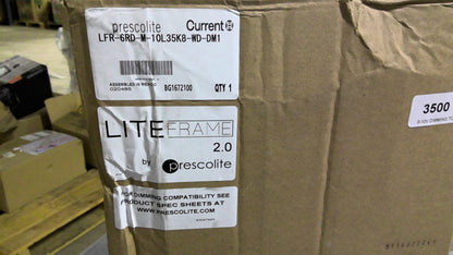 PRESCOLITE LITEFRAME 2.0 6" ROUND LED DOWNLIGHT LFR-6RD-M-10L35K8-WD-DM1 NIB
