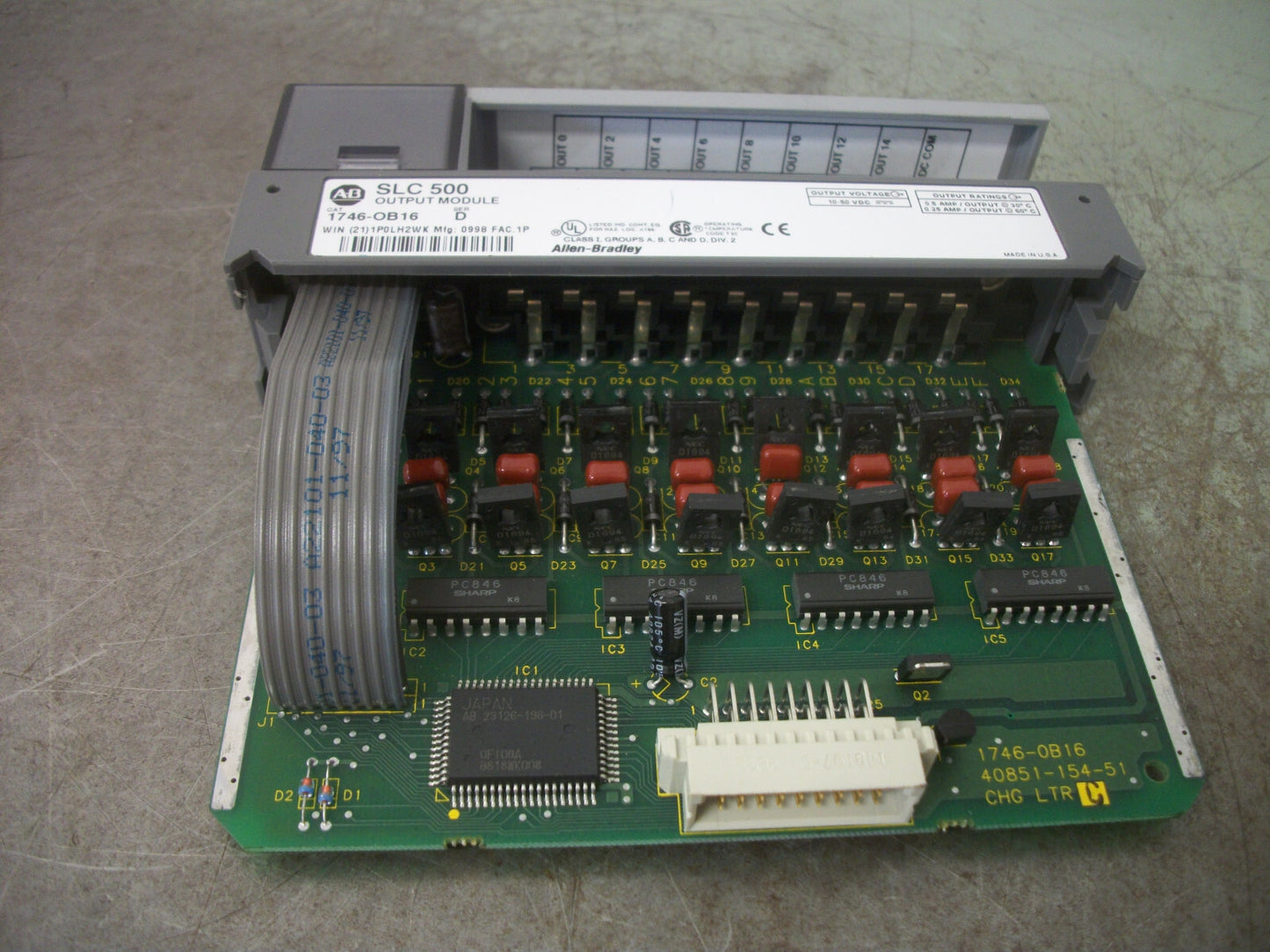 ALLEN-BRADLEY SLC 500 OUTPUT MODULE 1746-OB16