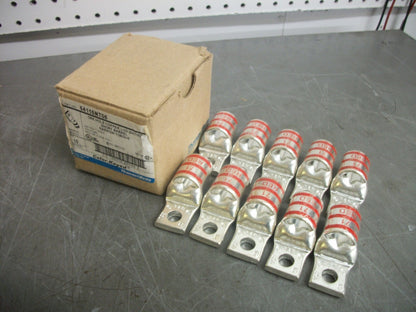 THOMAS & BETTS BOX OF 10 1-HOLE 3/8" BOLT 350KCMIL COPPER LUGS 54115NT06 NIB