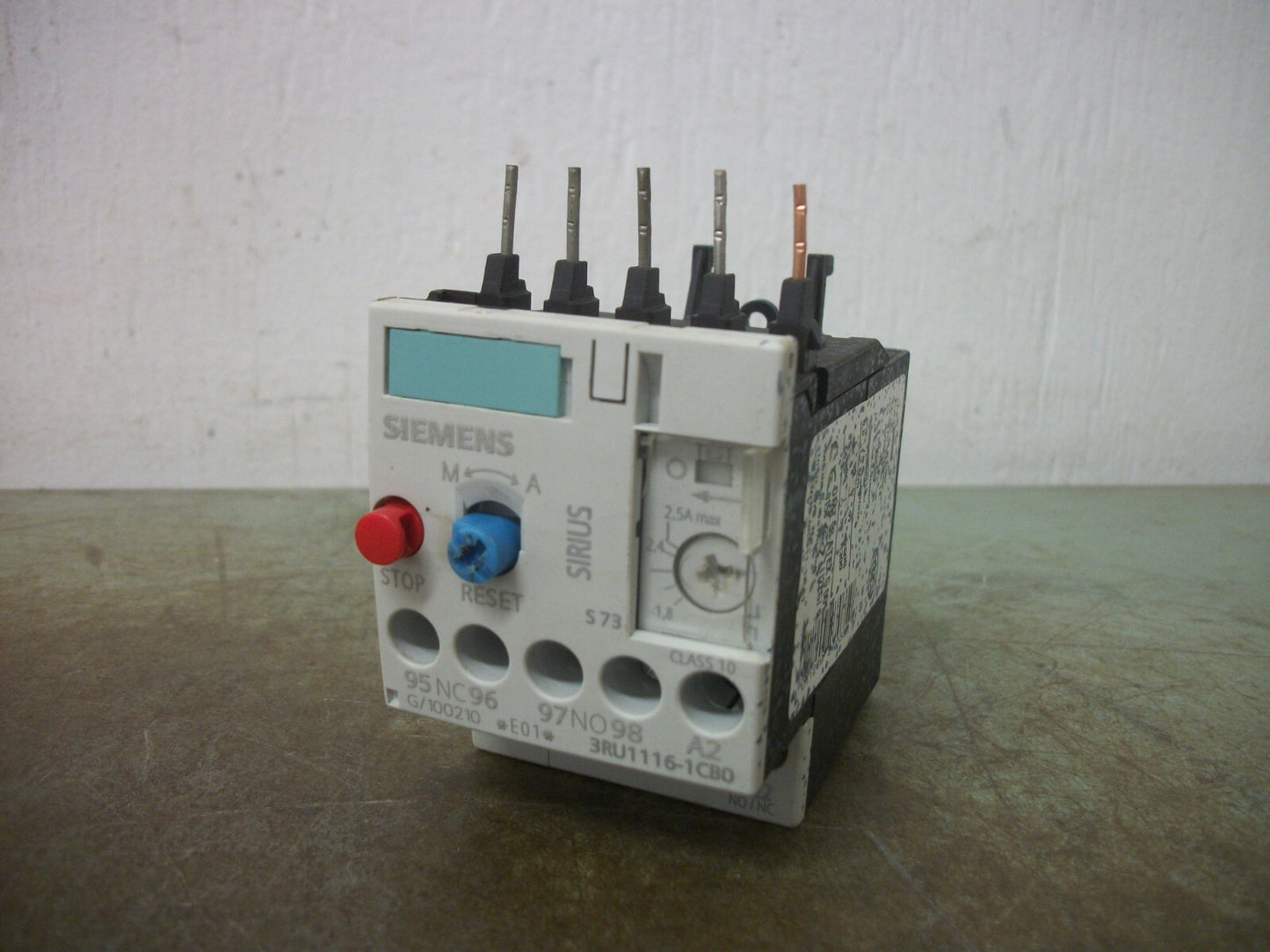 SIEMENS THERMAL OVERLOAD RELAY 3RU1116-1CB0 1.8-2.5AMP