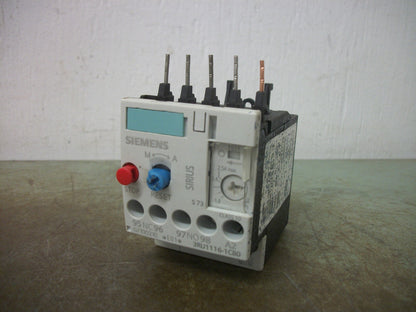 SIEMENS THERMAL OVERLOAD RELAY 3RU1116-1CB0 1.8-2.5AMP