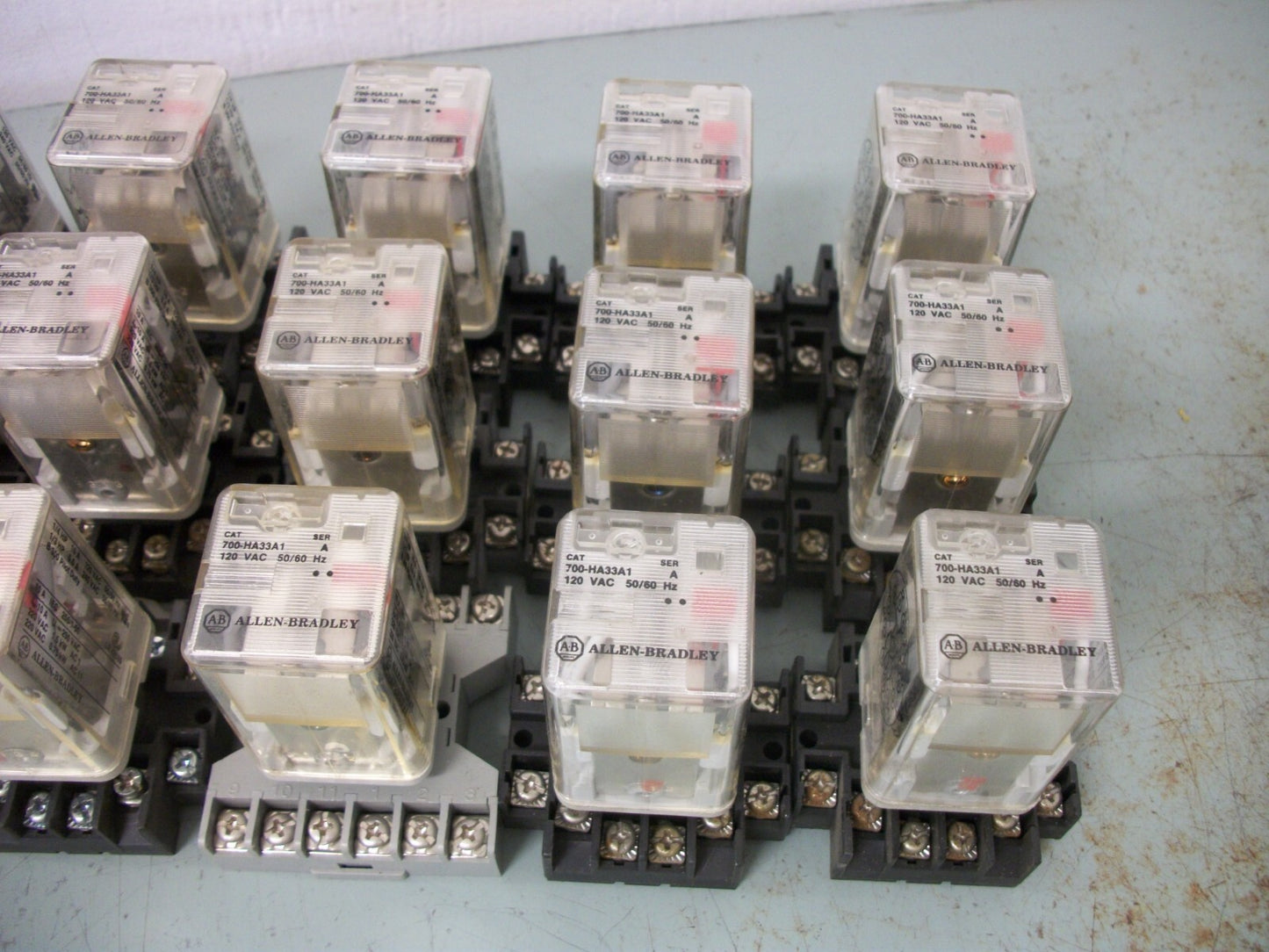 ALLEN-BRADLEY LOT OF 15 3PDT RELAYS 700-HA33A1 120VOLT 10AMP