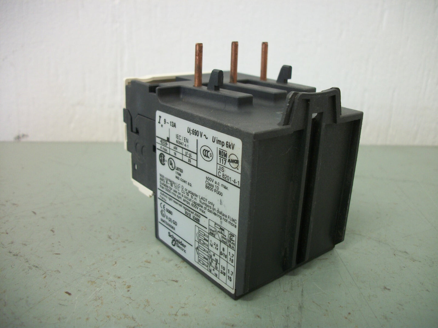 TELEMECANIQUE THERMAL OVERLOAD RELAY LRD16 9-13AMP