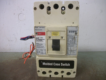 CUTLER-HAMMER KD-K MOLDED CASE SWITCH KD3400KA06U18Z02 400A 600V 3P W/ UV & AUX
