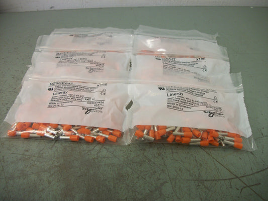 TELEMECANIQUE LOT OF 600 4MM2 10MM ORANGE INSUL CABLE ENDS DZ5CE042 NEW