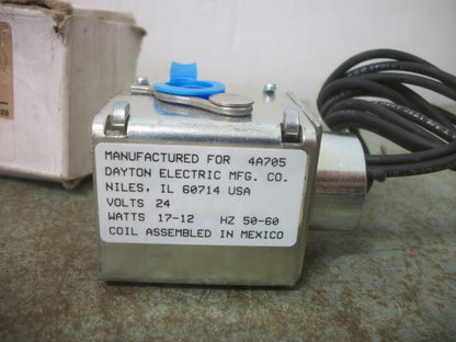 DAYTON SOLENOID VALVE COIL 4A705 24VCOIL 17-12WATT NIB