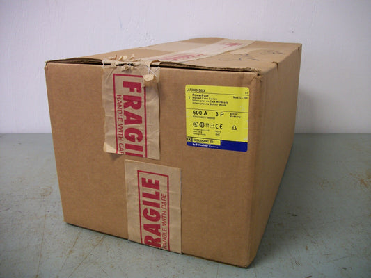 SQUARE D POWERPACT LLF CIRCUIT BREAKER LLF36000S60S 600AMP 600VOLT 3POLE NIB