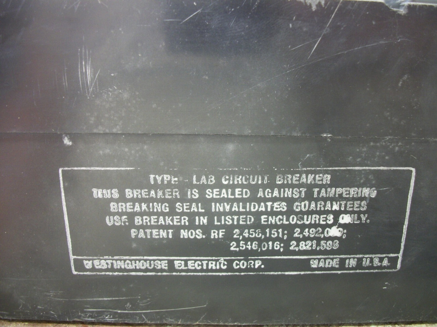 WESTINGHOUSE LAB CIRCUIT BREAKER LAB3400W 400AMP 600VOLT 3POLE