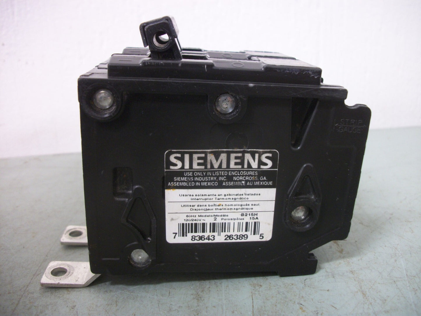 SIEMENS BLH CIRCUIT BREAKER B215H 15AMP 240VOLT 2POLE NOB
