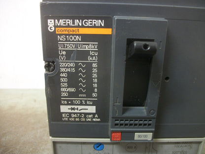 MERLIN GERIN COMPACT CIRCUIT BREAKER NS100N 80/100AMP 690VOLT 3POLE