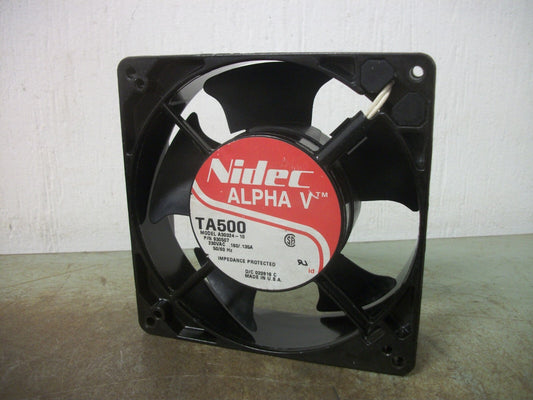 NIDEC ALPHA V TA500 AXIAL FAN A30324-10 930507 230VOLT .160/.135AMP
