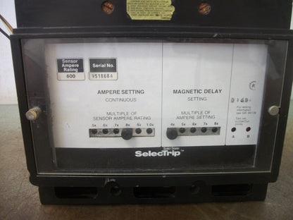 GE TJR CIRCUIT BREAKER TJR3606N 600AMP 600VOLT 3POLE W/AUX